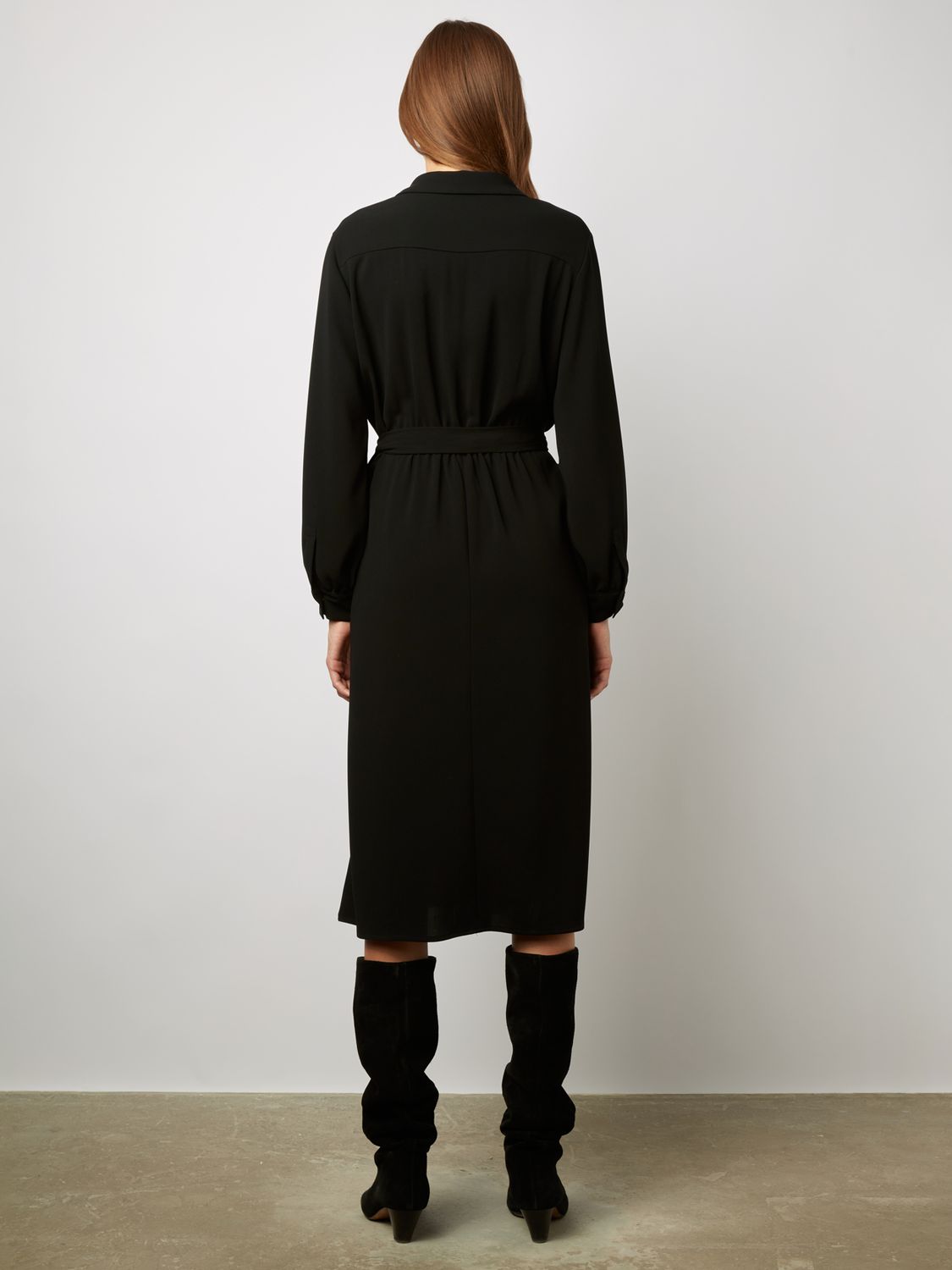 Gerard Darel Joleen Shirt Dress, Black at John Lewis & Partners