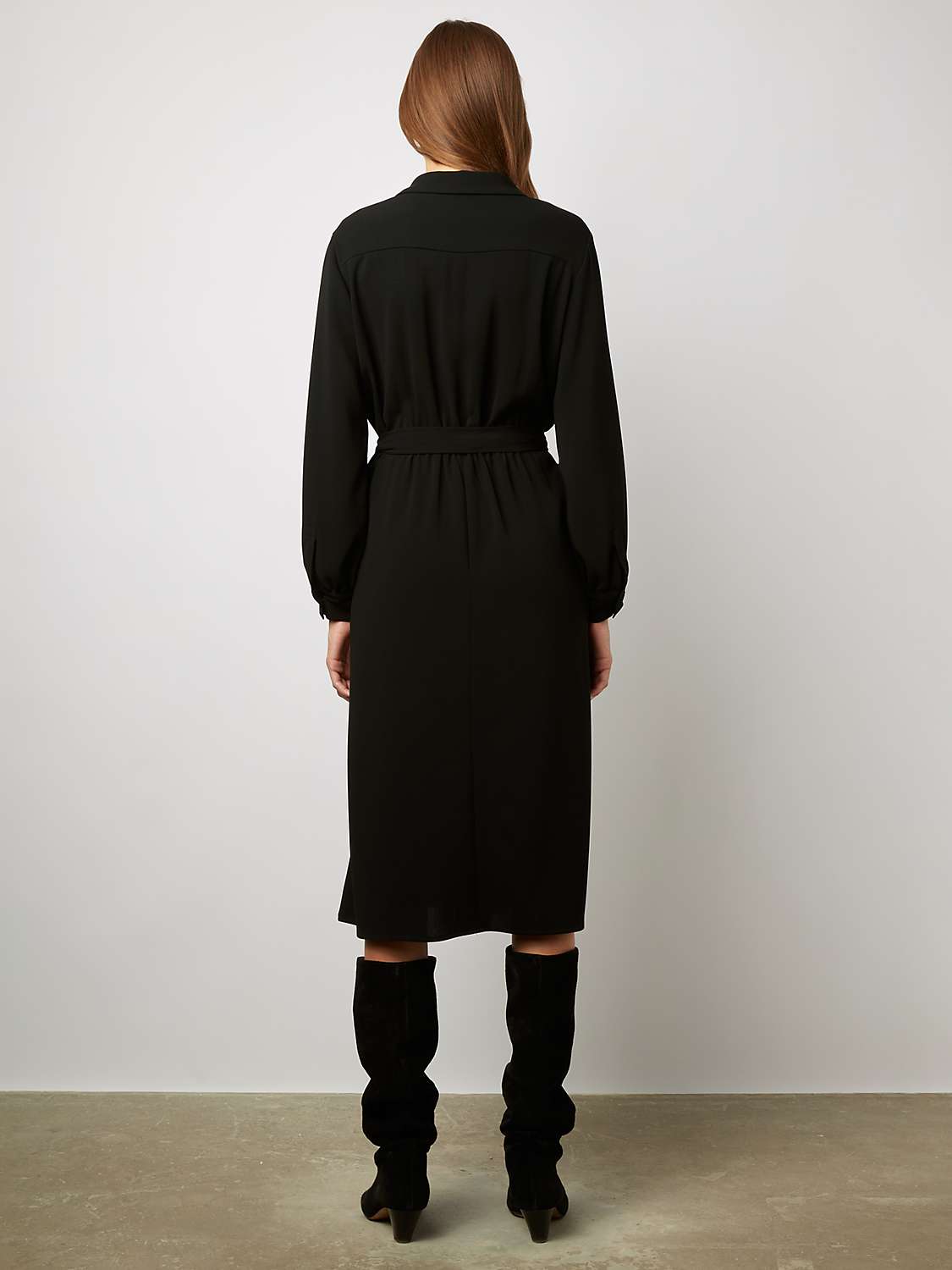 Buy Gerard Darel Joleen Shirt Dress, Black Online at johnlewis.com