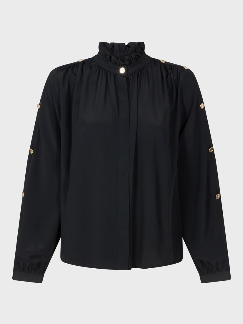 Gerard Darel Clementine Silk Blend Shirt, Black