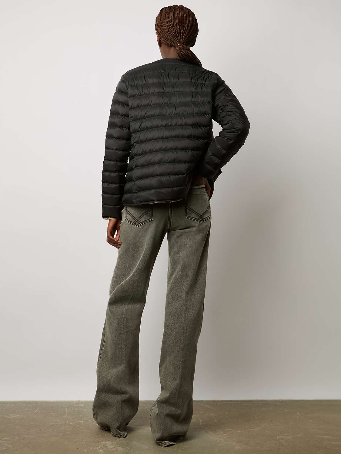 Buy Gerard Darel Sade Plain Quilted Jacket, Black Online at johnlewis.com