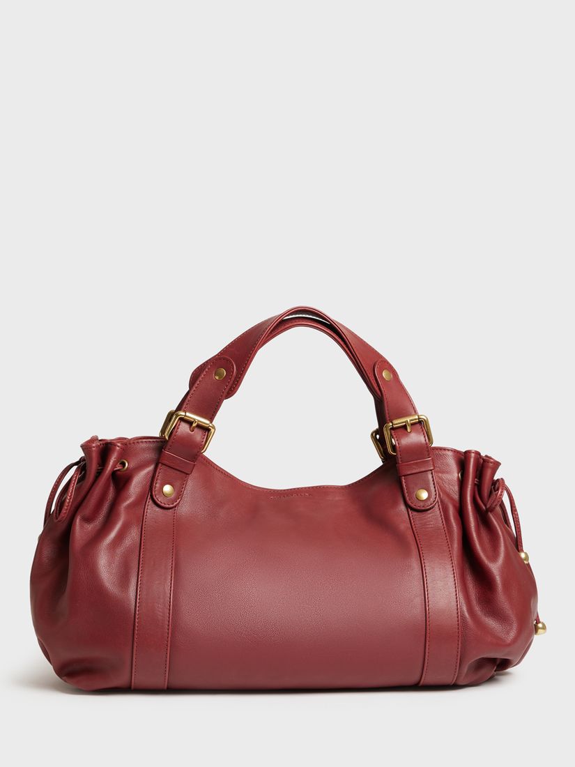 Gerard Darel 24H Leather Shoulder Bag Mahogany at John Lewis