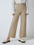 PAIGE Anessa Luxe Coated Wide Leg Ankle Jeans, French Latte