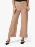 PAIGE Anessa Luxe Coated Wide Leg Ankle Jeans, French Latte