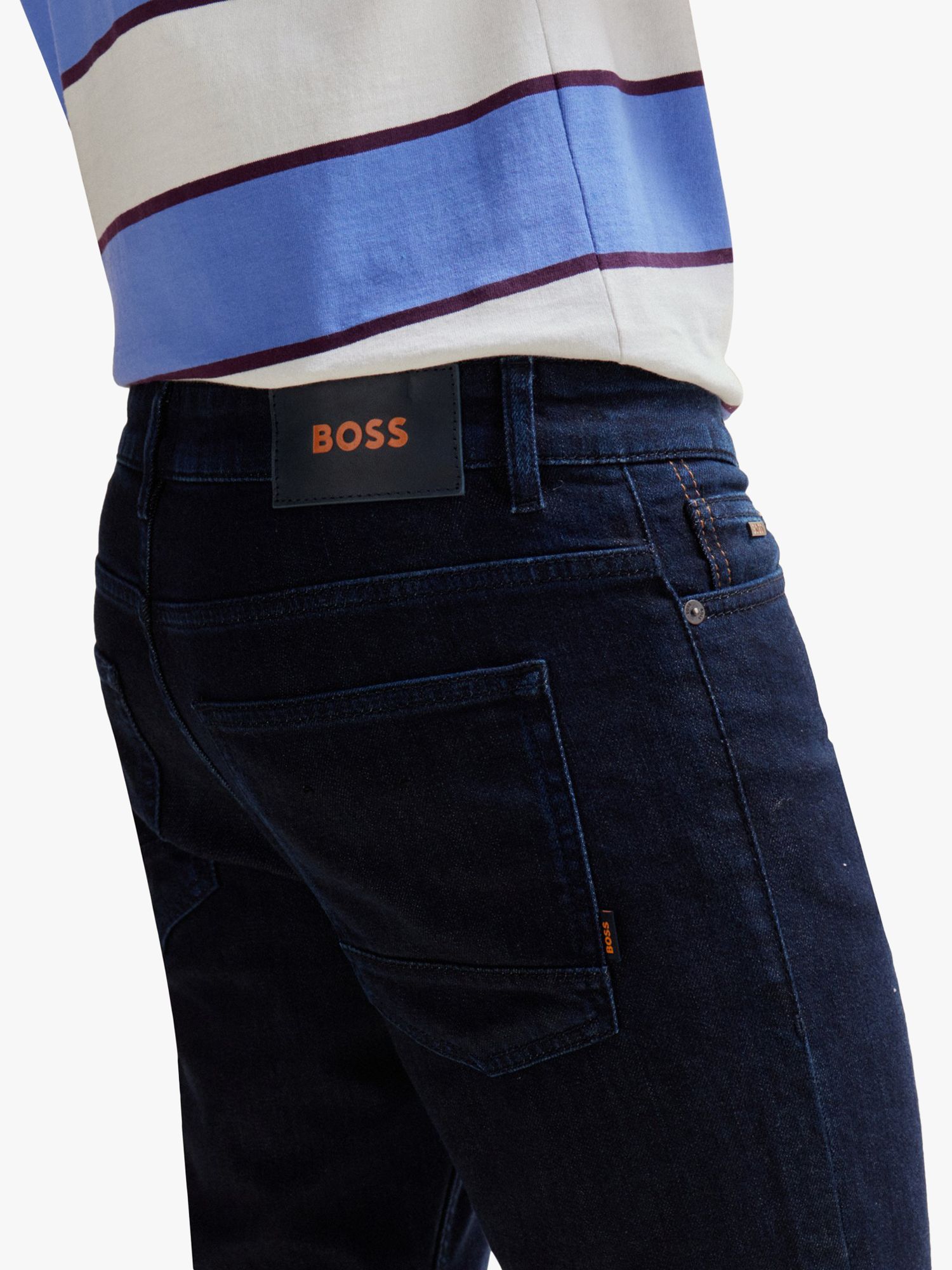 Buy Boss Delaware Slim Fit Jeans, Navy Online at johnlewis.com