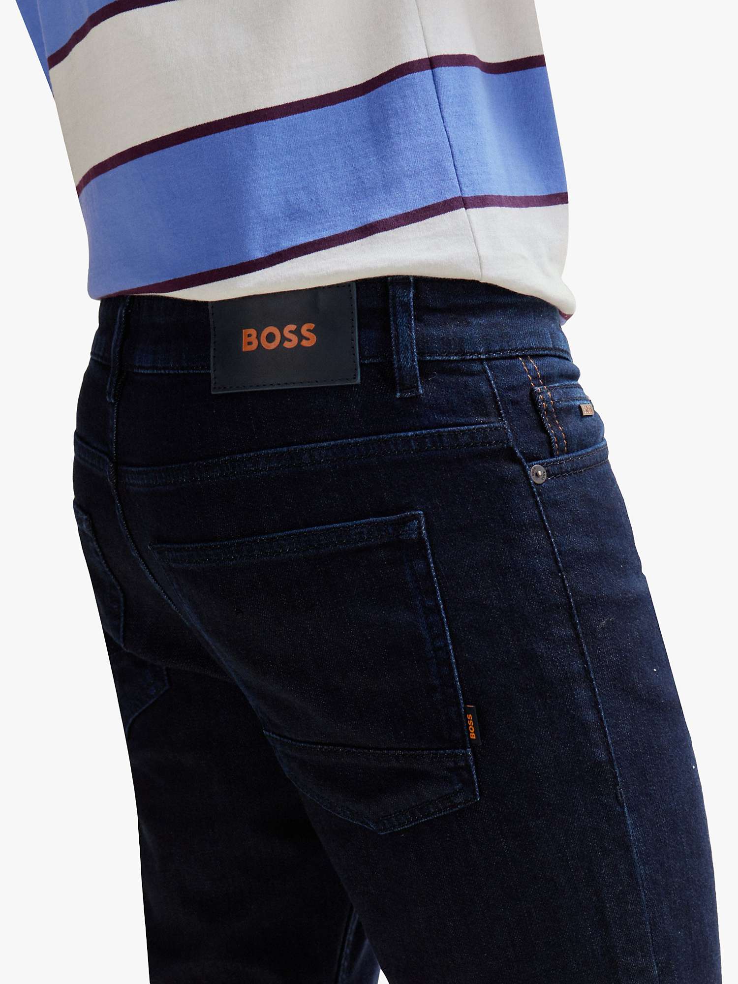 Buy Boss Delaware Slim Fit Jeans, Navy Online at johnlewis.com
