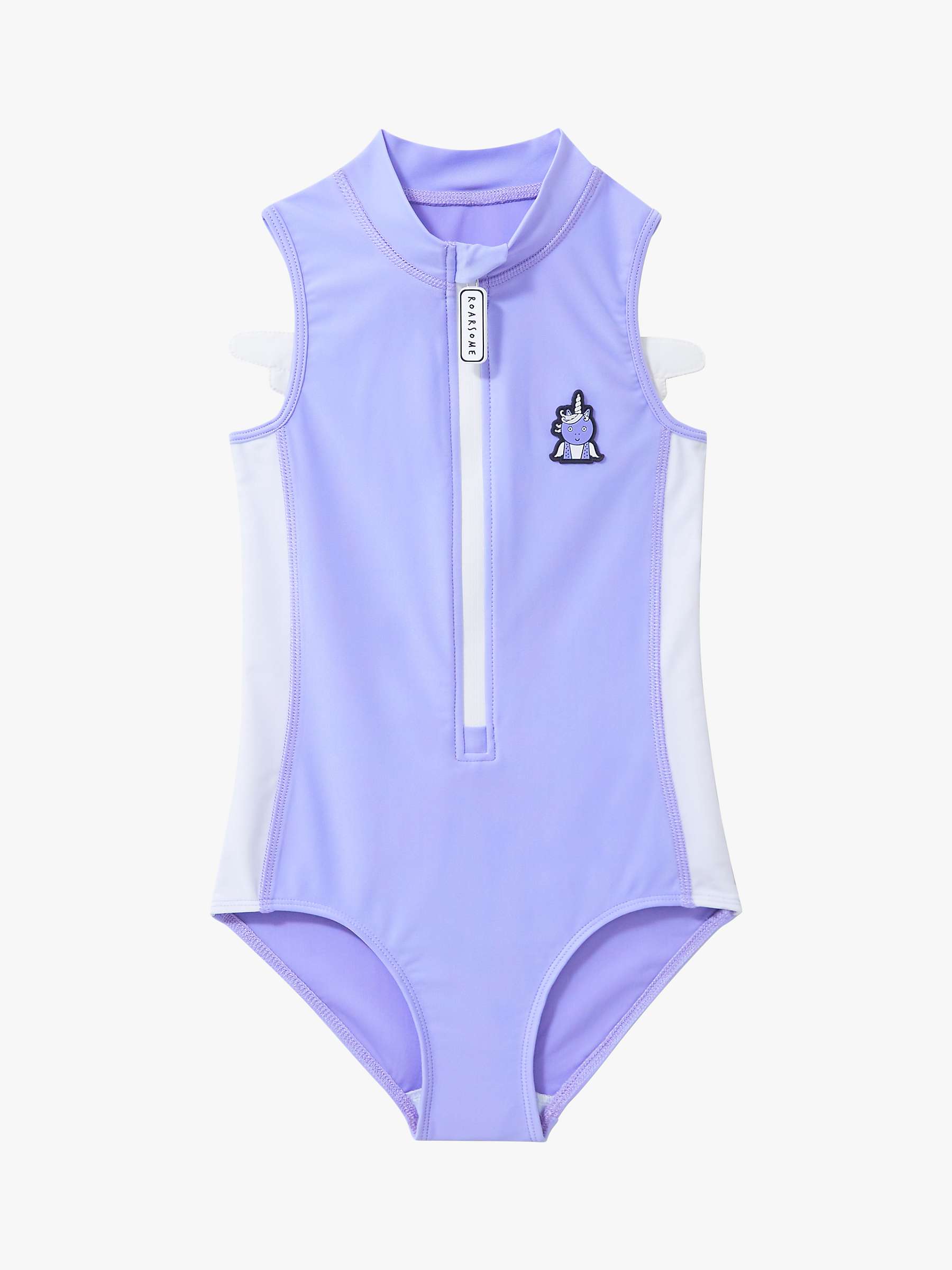 Buy Roarsome Kids' Sparkle Swim Suit, Lilac Online at johnlewis.com