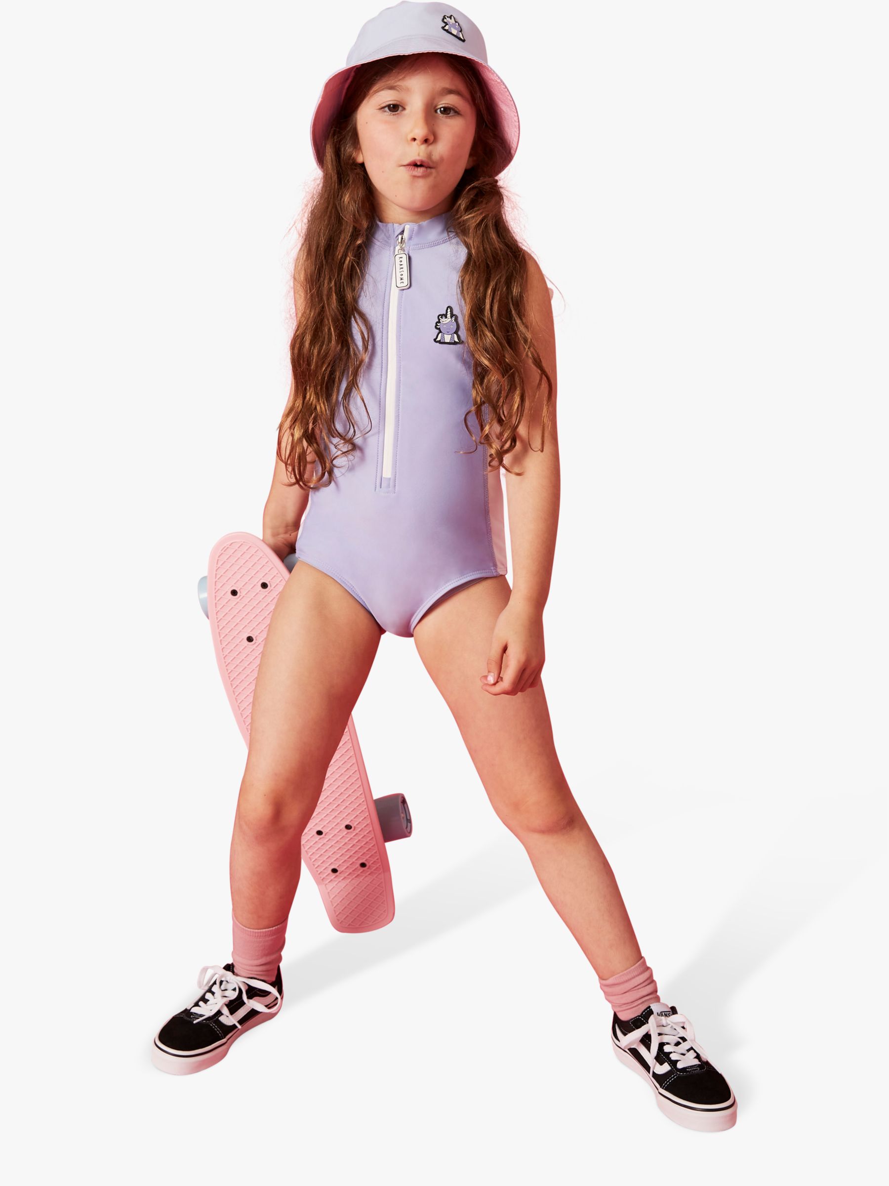 Roarsome Kids' Sparkle Swim Suit, Lilac, 1-2 years