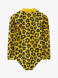 Roarsome Kids' Dash Leopard Print Swimsuit, Mid Yellow