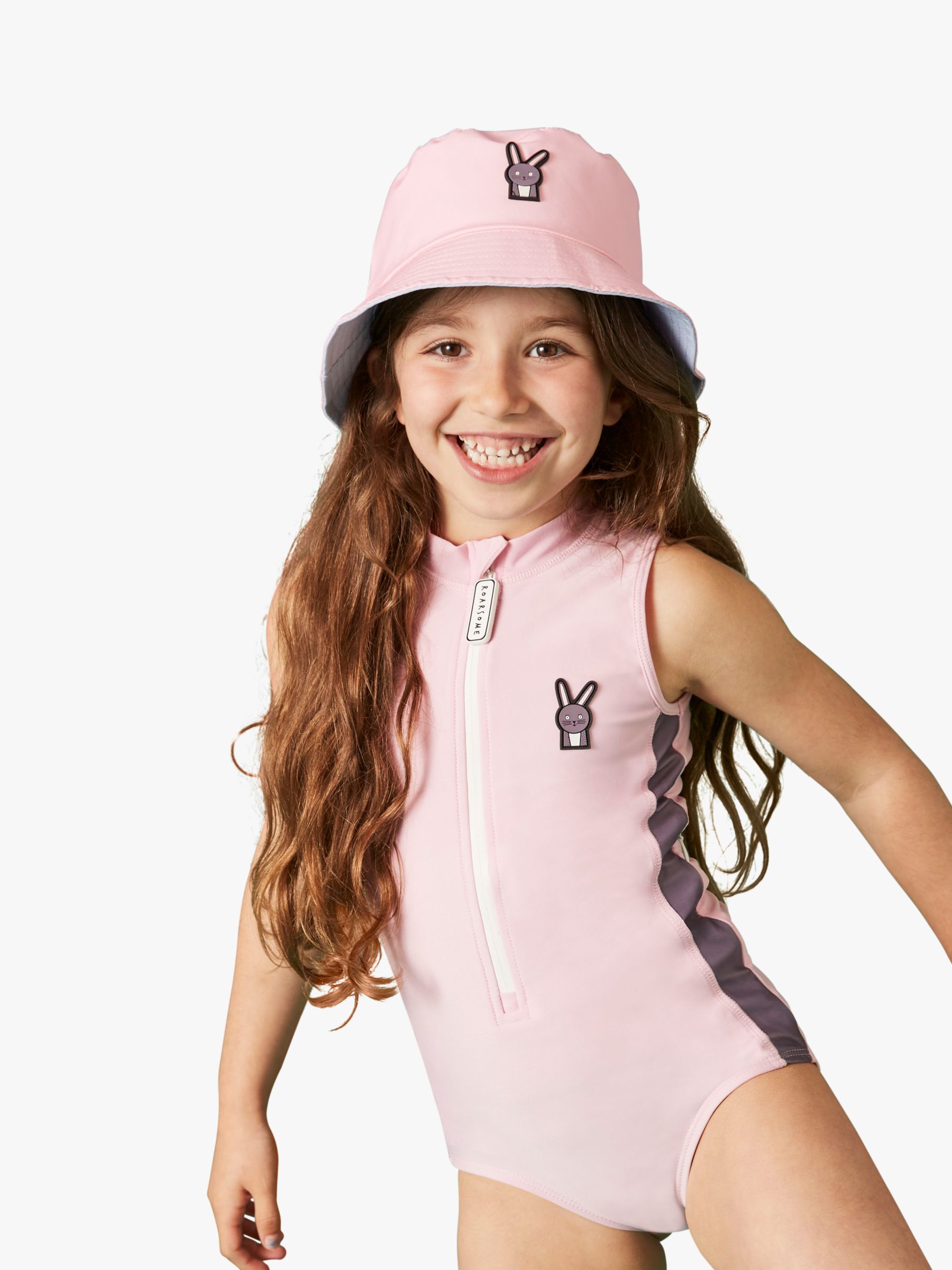 Buy Roarsome Kids' Reversible Hop Sparkle Bucket Hat, Pink/Blue Online at johnlewis.com
