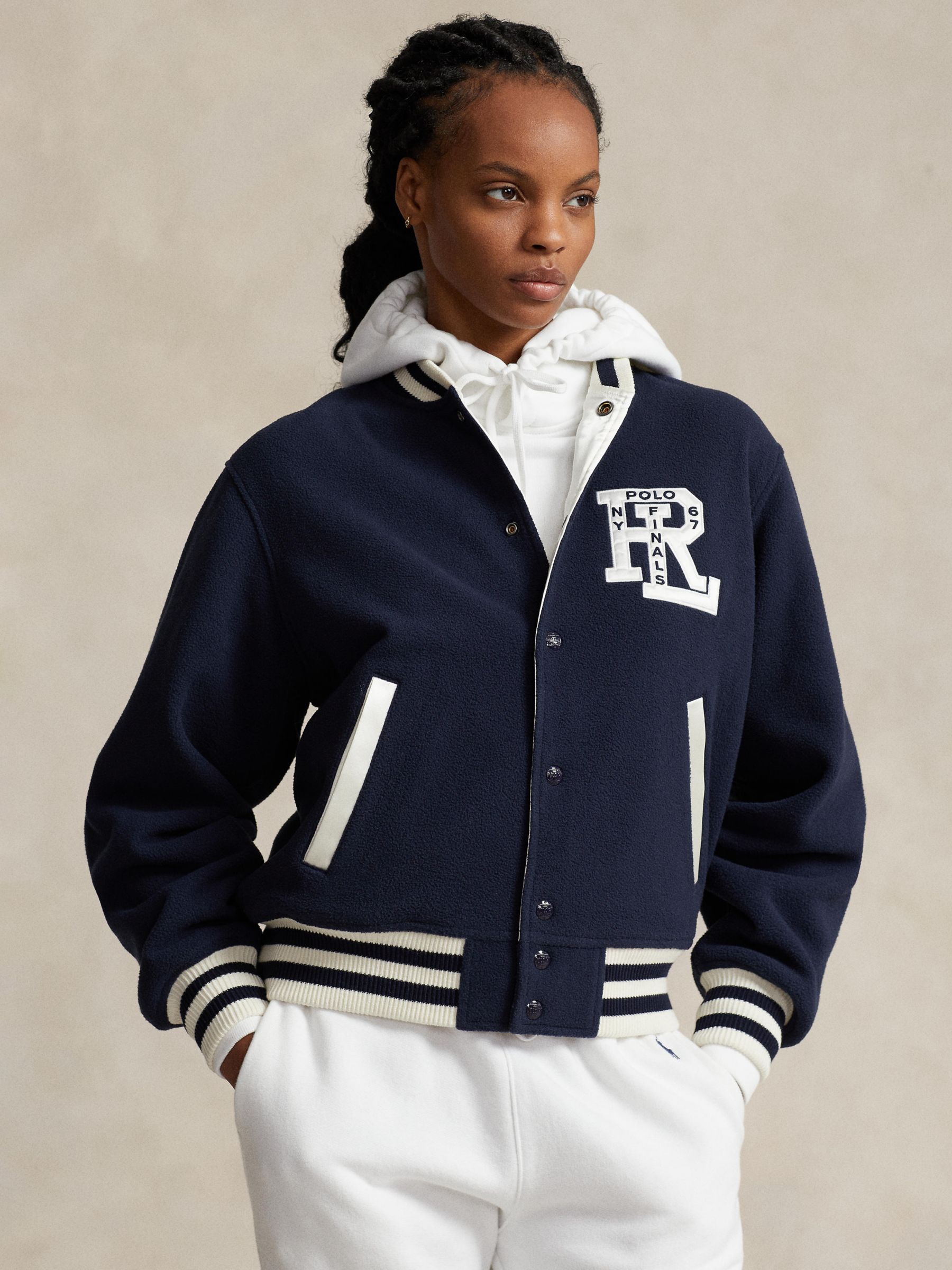Shop Polo Ralph Lauren Athletic Fleece Letterman Jacket