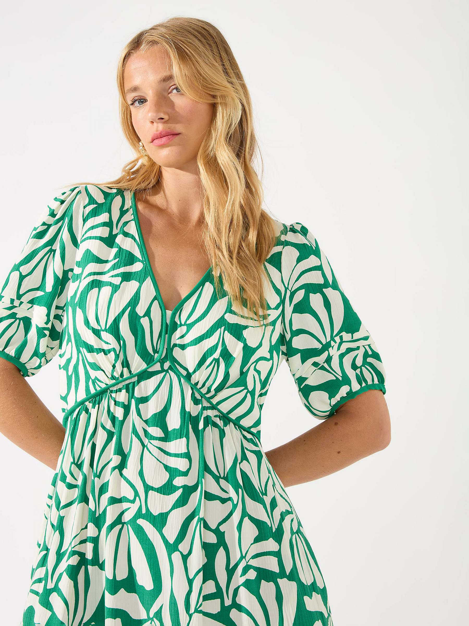 Buy Ro&Zo Petite Abstract Print Maxi Dress, Green/White Online at johnlewis.com
