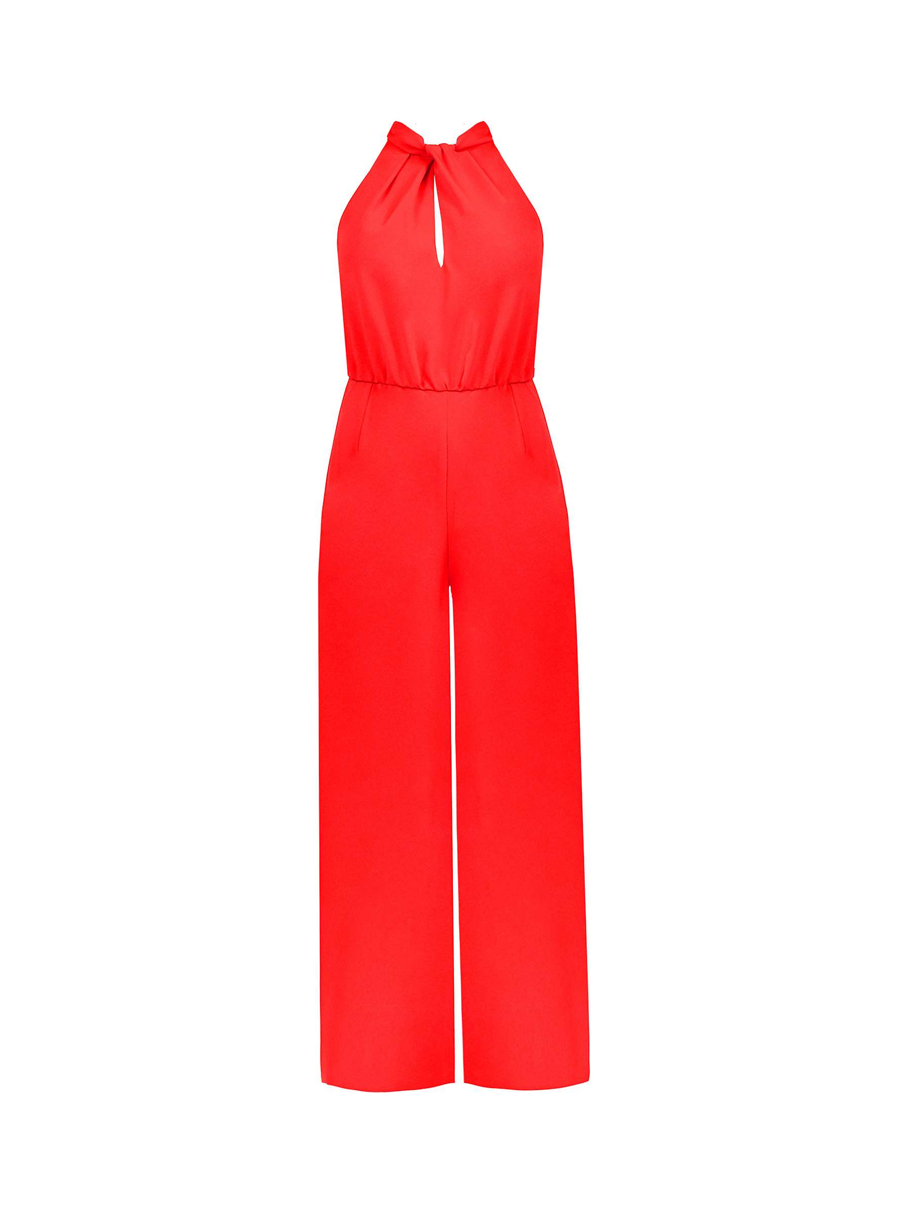 Buy Ro&Zo Petite Sophia Twist Neck Culotte Jumpsuit, Red Online at johnlewis.com