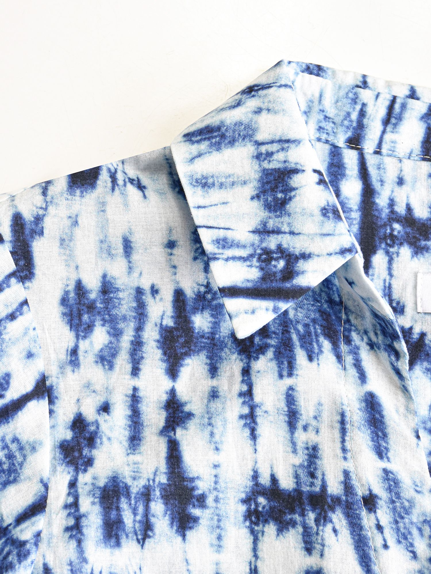 Ro&Zo Printed Flutter Sleeve Shirt, Blue at John Lewis & Partners