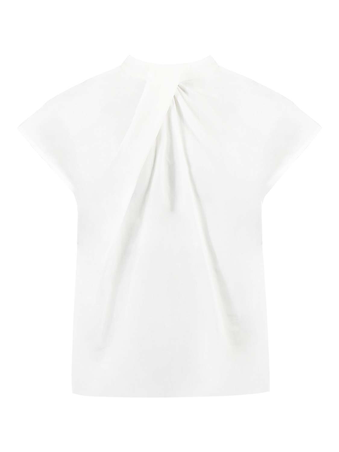 Buy Ro&Zo Cotton Twist Neck Top, White Online at johnlewis.com