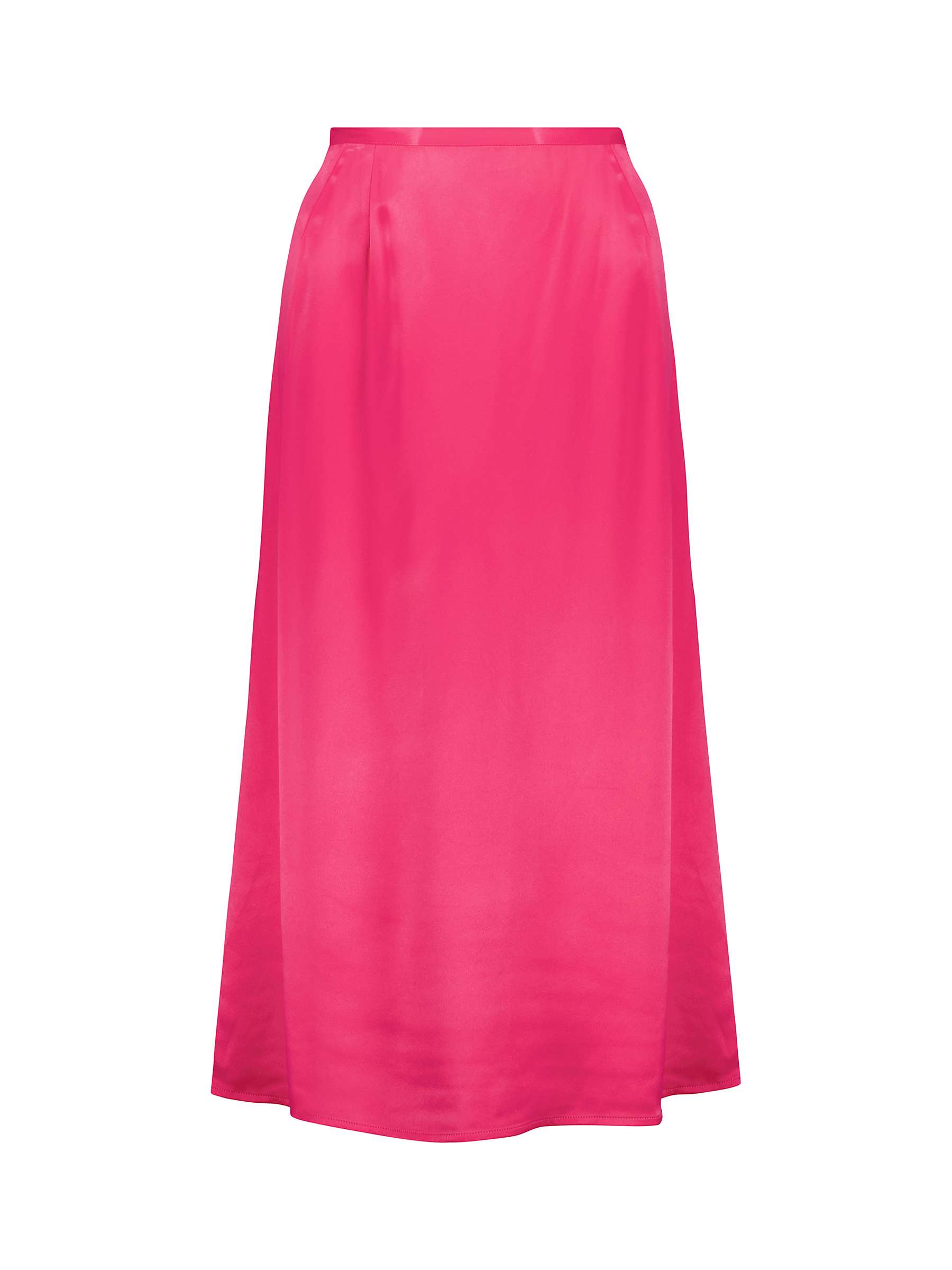 Buy Baukjen Lilianna Satin Slip Midi Skirt, Hyper Pink Online at johnlewis.com
