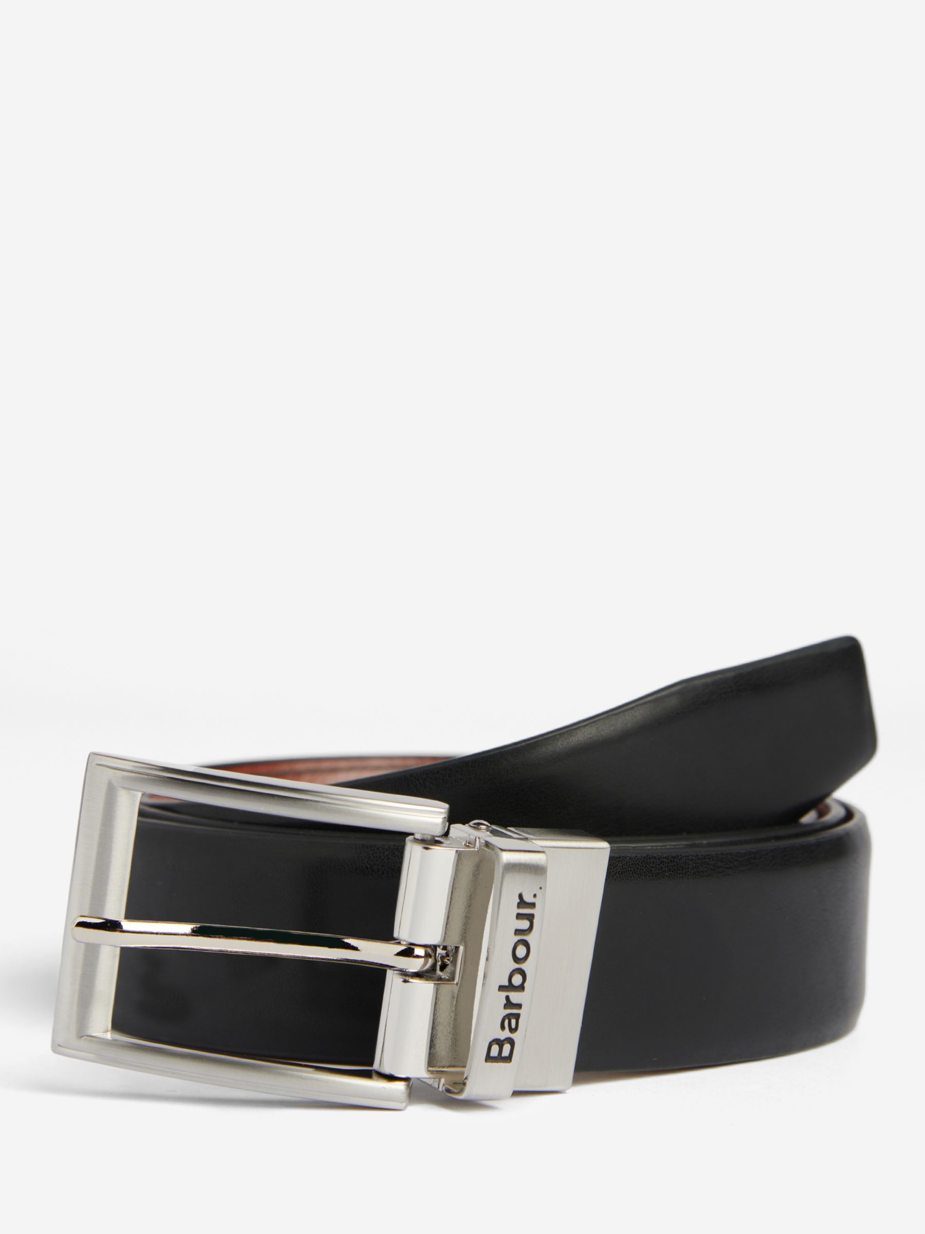 Buy Barbour Fife Reversible Leather Belt, Black/Chestnut Brown Online at johnlewis.com