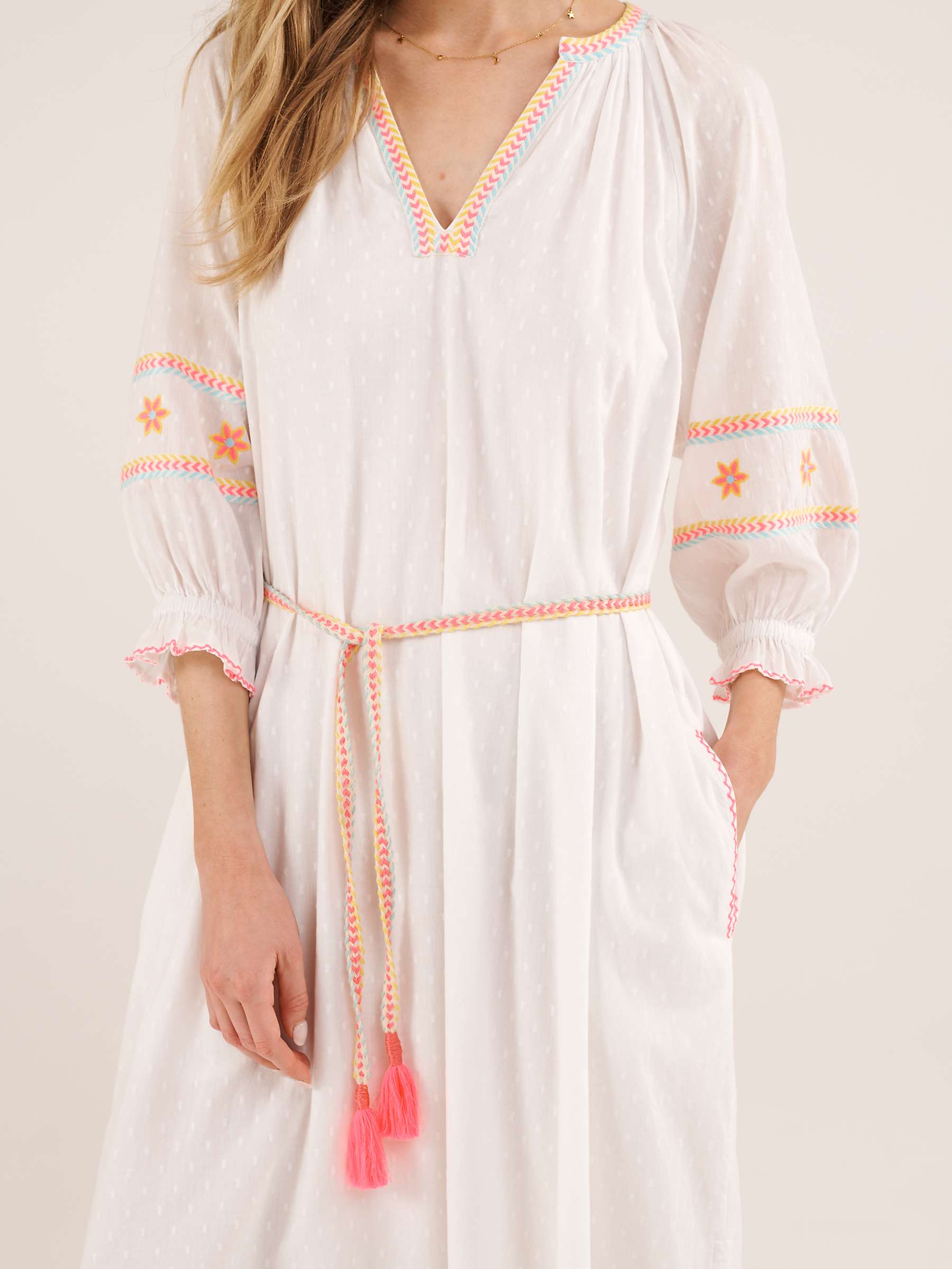 Buy NRBY Nikki Embroidered Maxi Dress, White Online at johnlewis.com