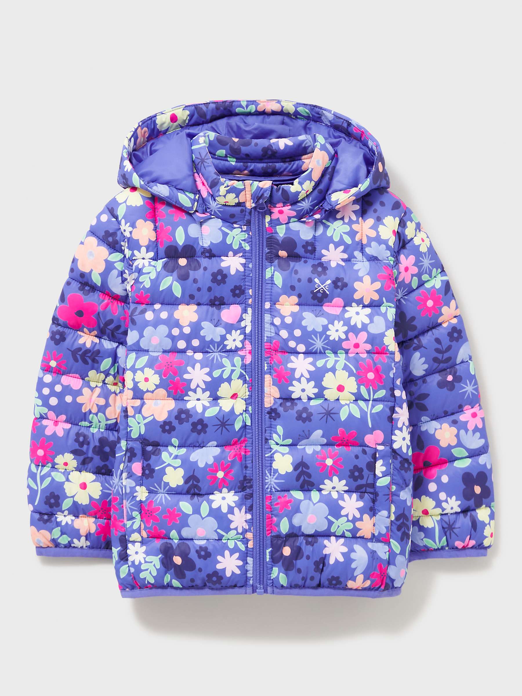 Buy Crew Clothing Kids' Lightweight Floral Print Jacket, Purple/Multi Online at johnlewis.com
