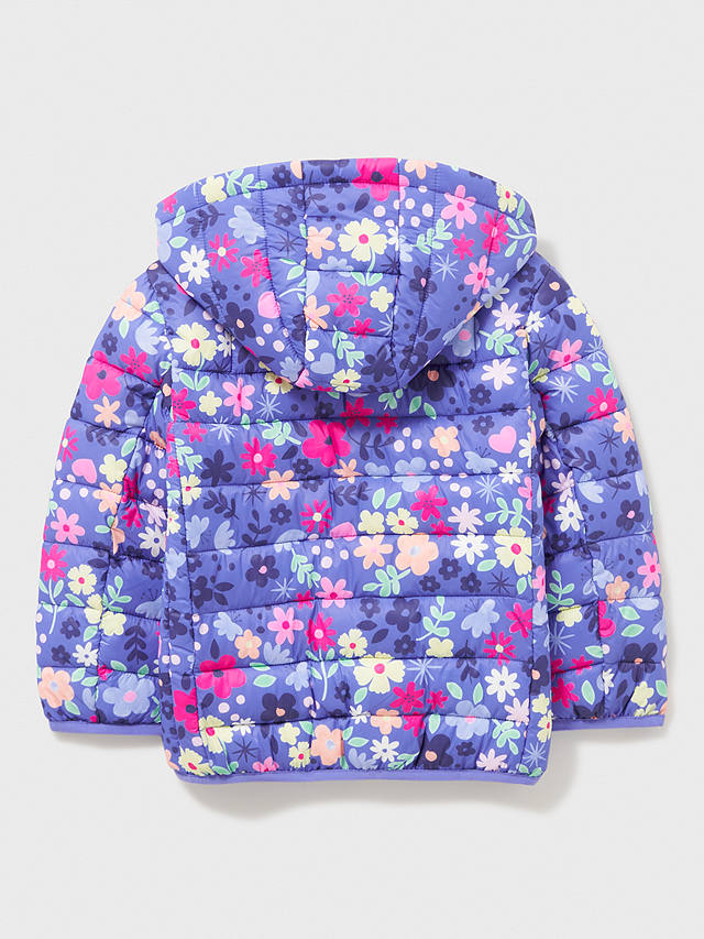 Crew Clothing Kids' Lightweight Floral Print Jacket, Purple/Multi