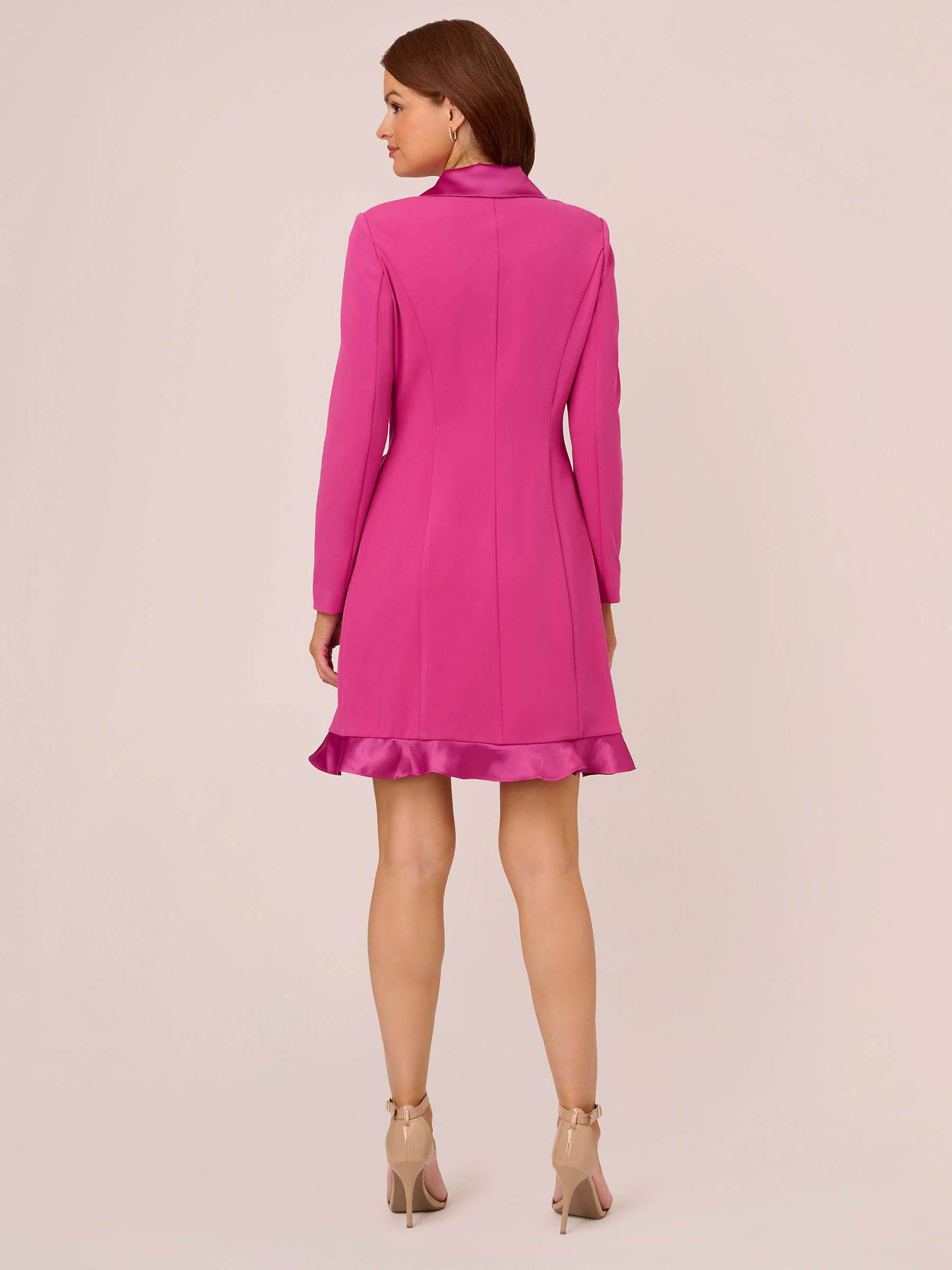 Buy Adrianna Papell Tuxedo Crepe Mini Dress, Raspberry Chill Online at johnlewis.com