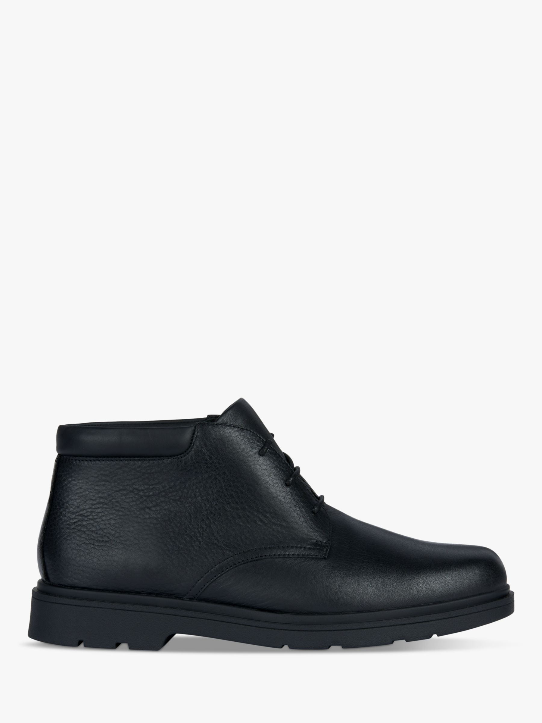 Geox Wide Fit Spherica EC1 Leather Ankle Boots, Black at John Lewis ...