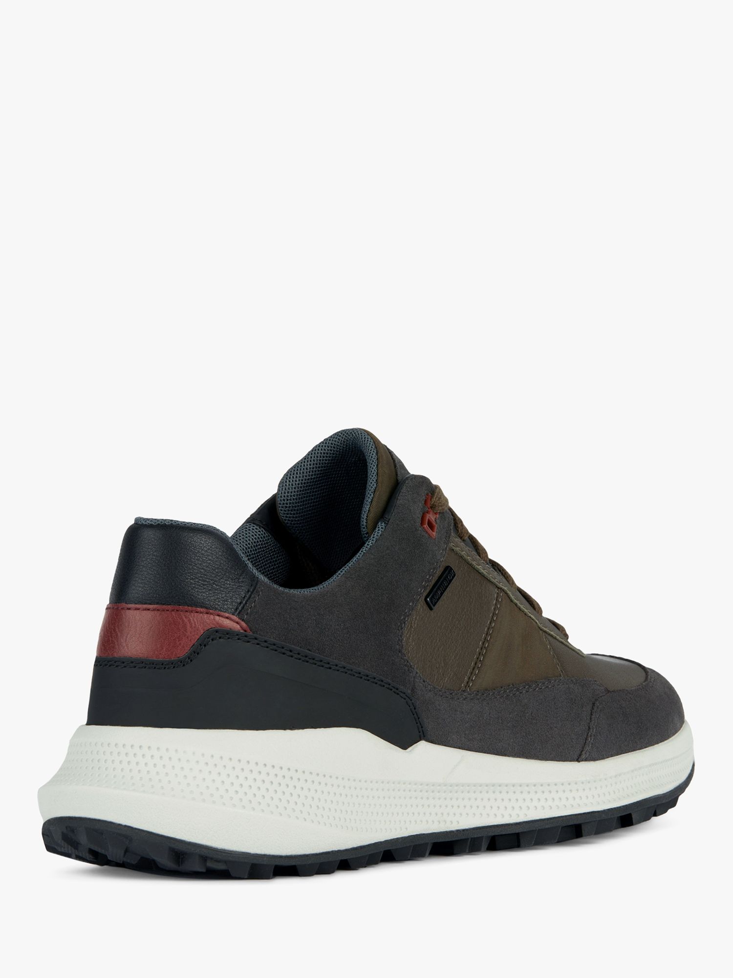 Geox Wide Fit PG1X ABX Men's Trainers, Military/Dark Grey at John Lewis ...