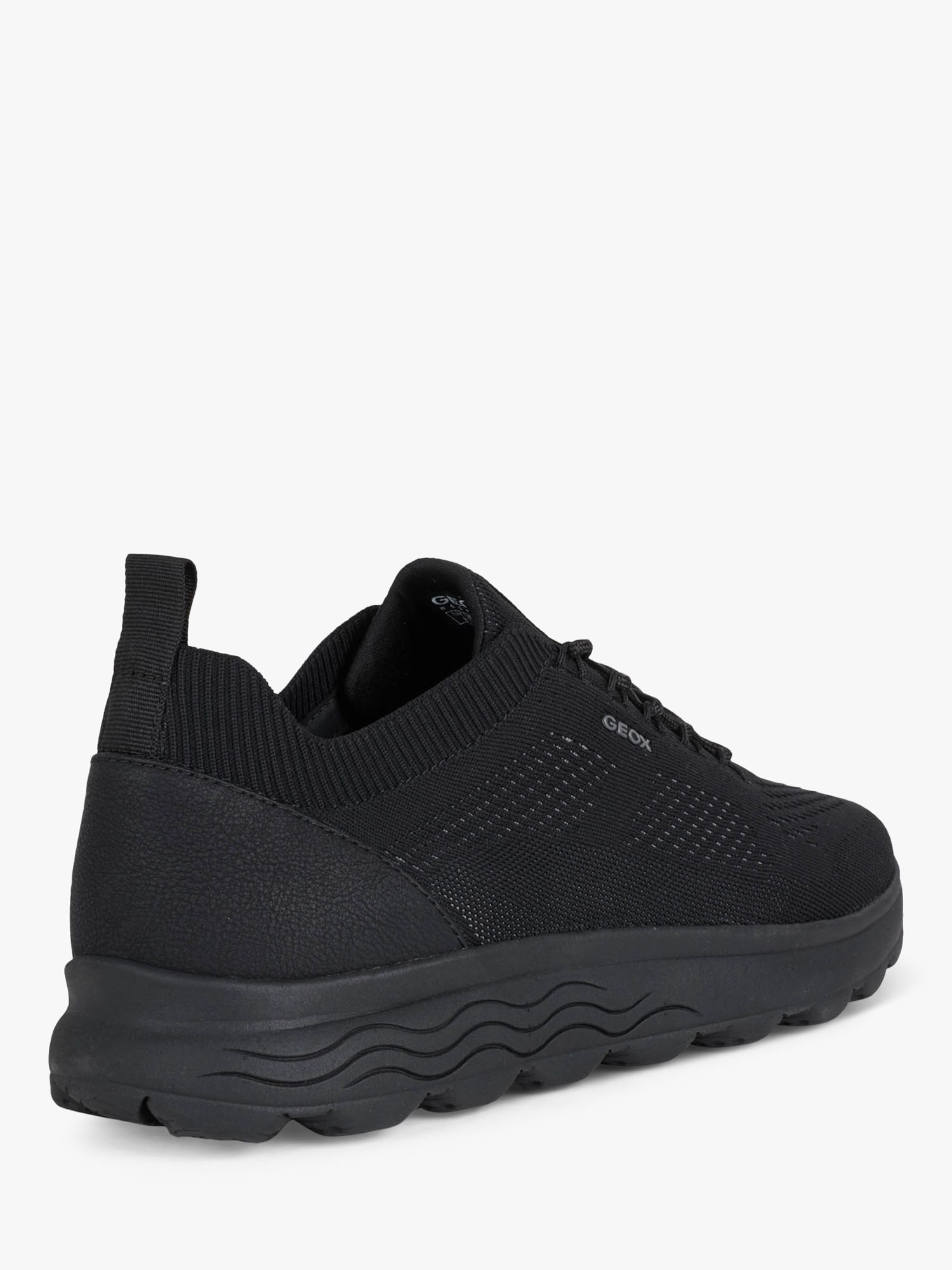 Geox Spherica Lace Up Trainers, Black at John Lewis & Partners