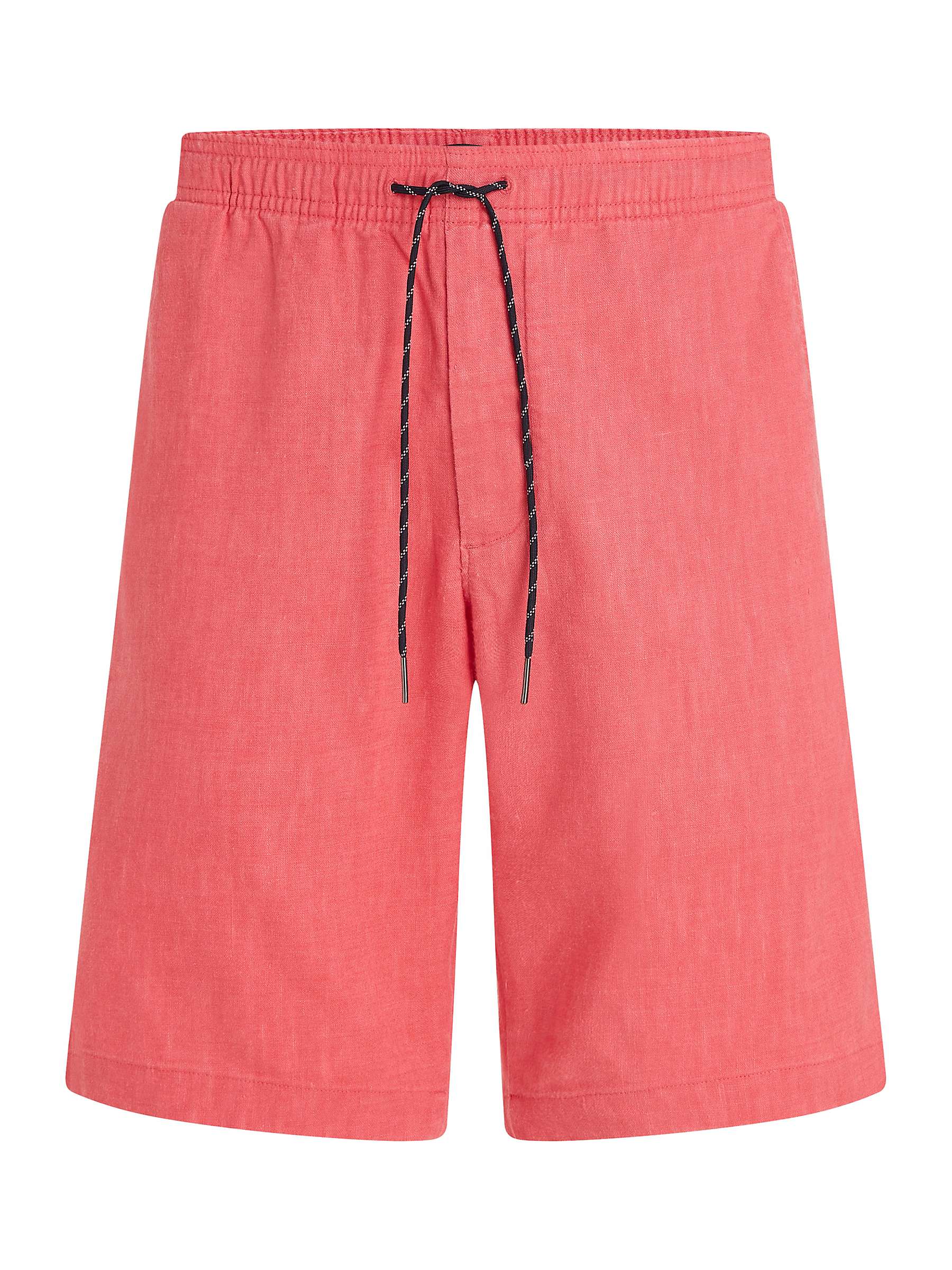 Buy Tommy Hilfiger Linen Shorts, Deep Crimson Fruit Online at johnlewis.com