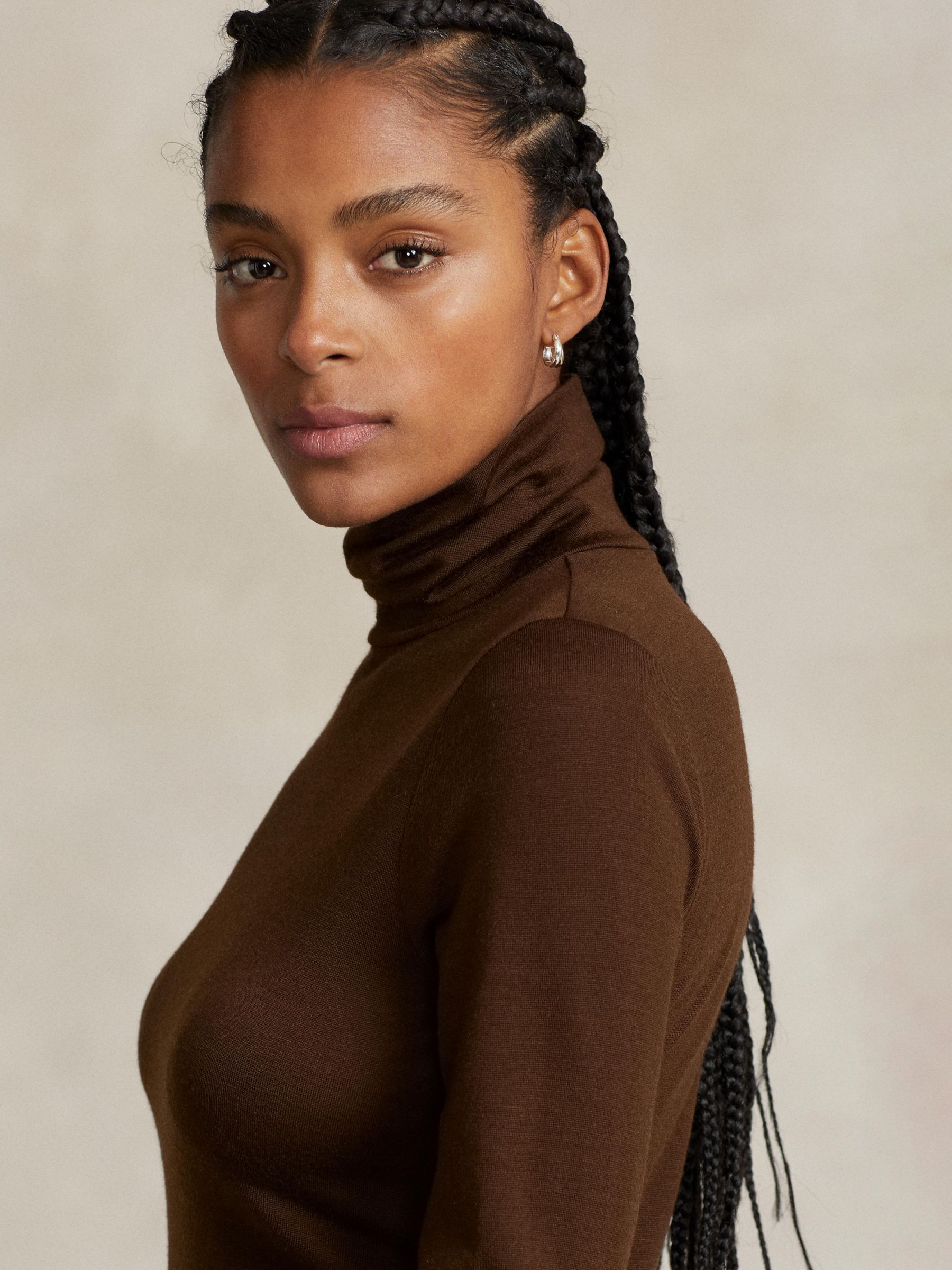 Wool-blend turtleneck sweater in brown - Polo Ralph Lauren