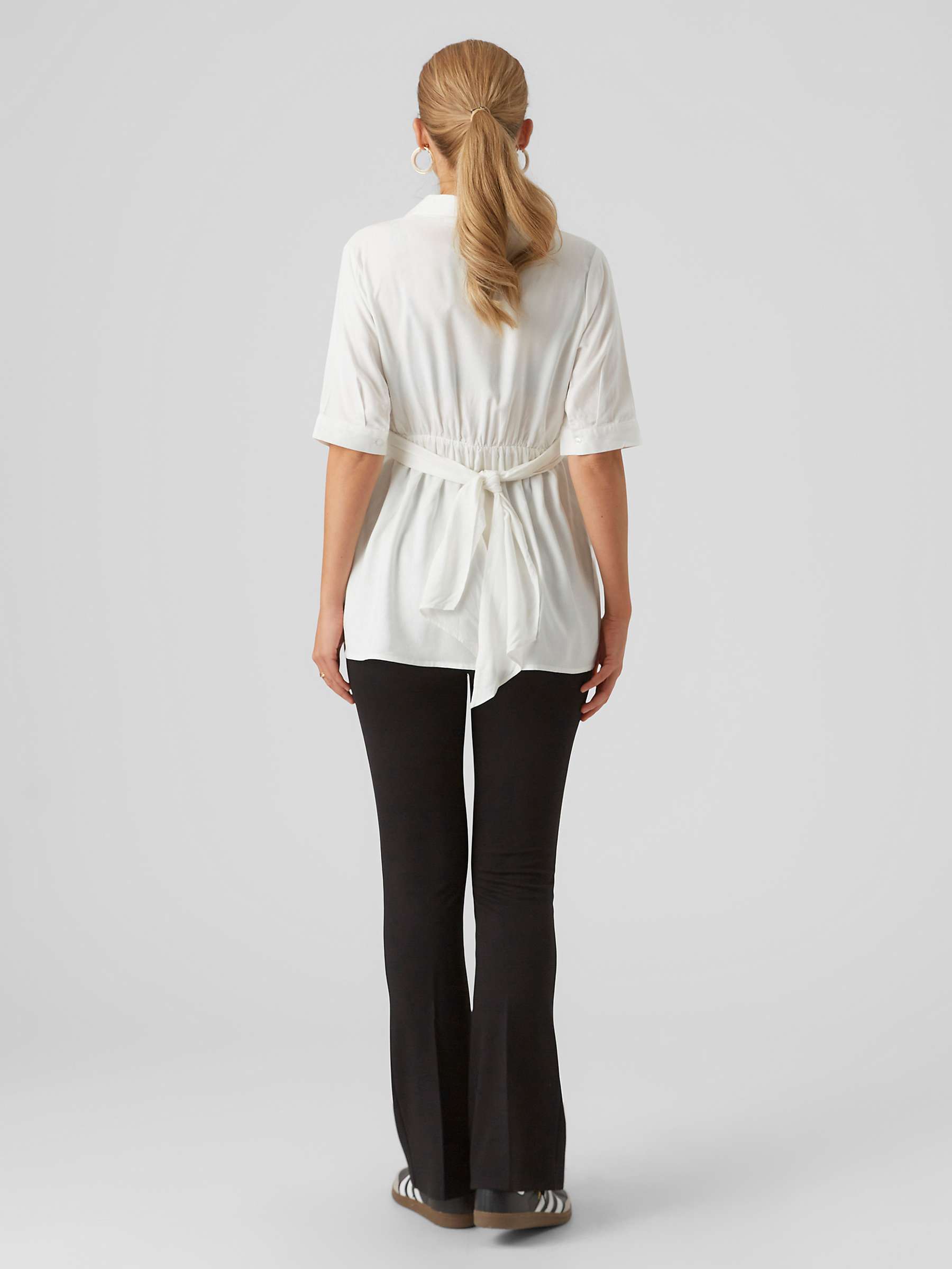 Buy Mamalicious Eline Belted Maternity & Nursing Top, Snow White Online at johnlewis.com