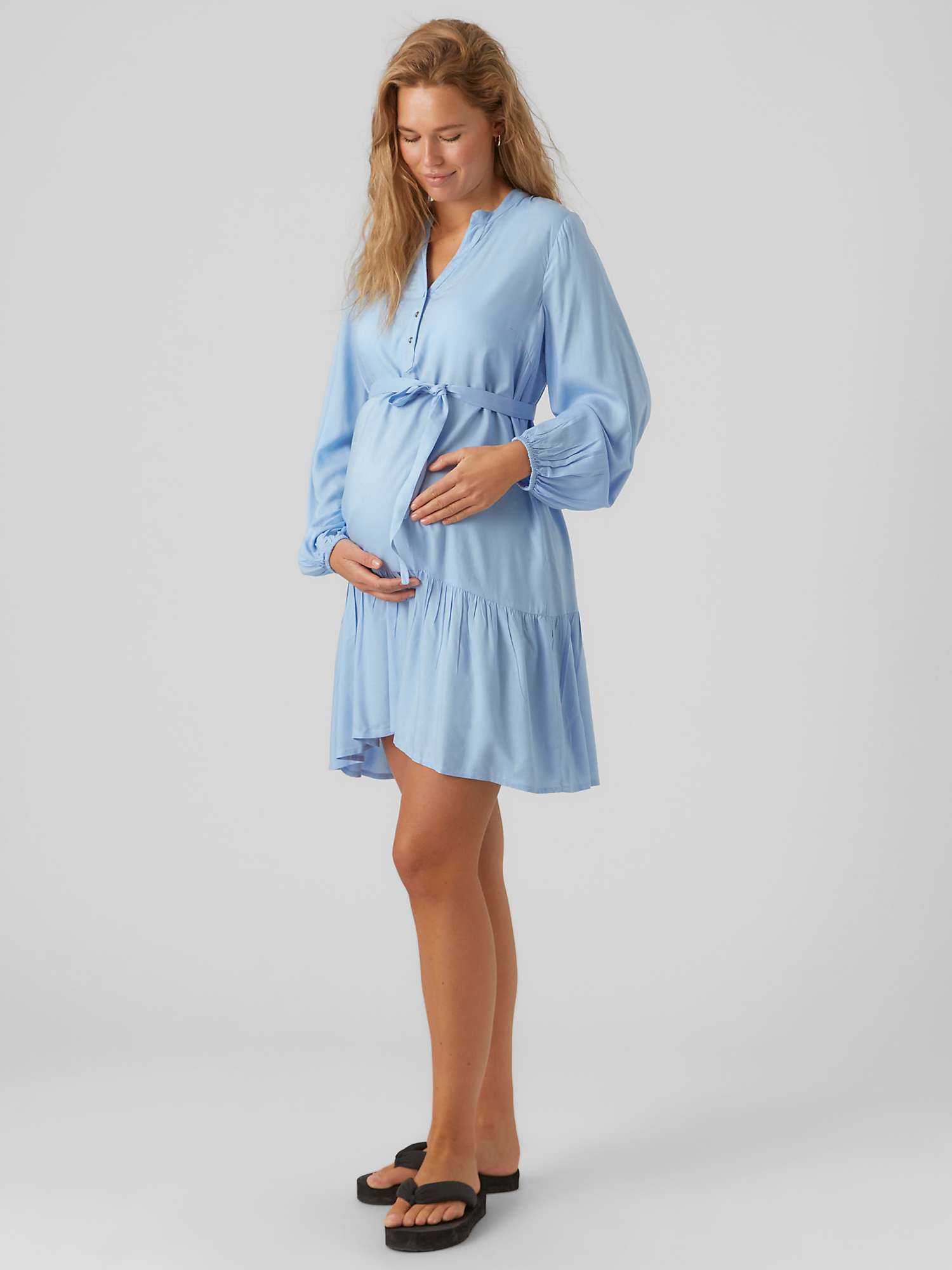 Buy Mamalicious Mercy Shirt Maternity Dress, Della Robbia Blue Online at johnlewis.com