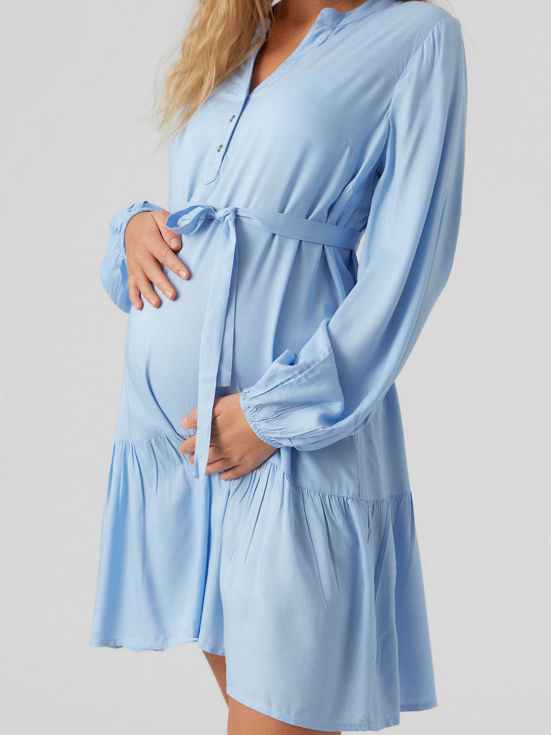 Buy Mamalicious Mercy Shirt Maternity Dress, Della Robbia Blue Online at johnlewis.com