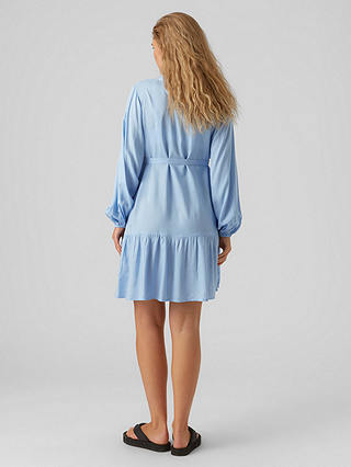 Mamalicious Mercy Shirt Maternity Dress, Della Robbia Blue