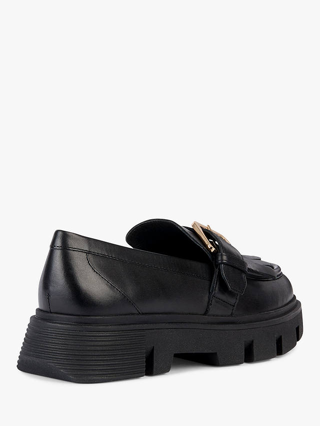 Geox Wide Fit Vilde Chunky Loafers, Black