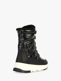 Geox Falena Leather Lace Up Boots, Black, 3