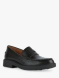 Geox Spherica EC1 Leather Loafers, Black