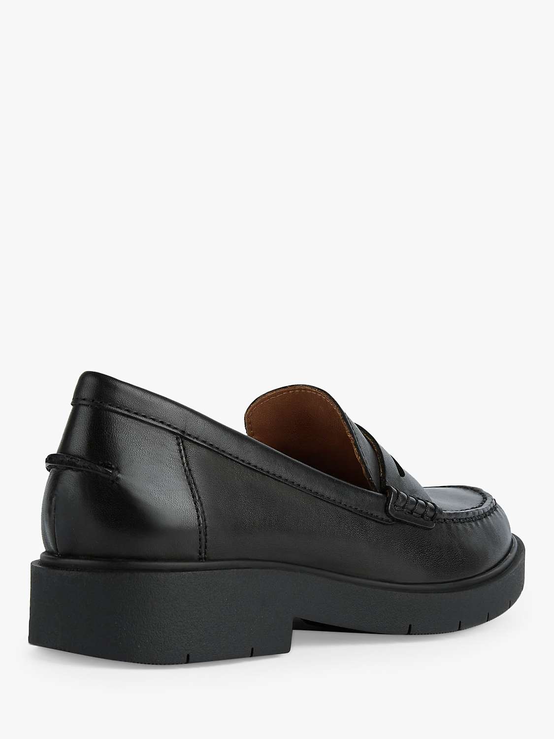 Buy Geox Spherica EC1 Leather Loafers, Black Online at johnlewis.com