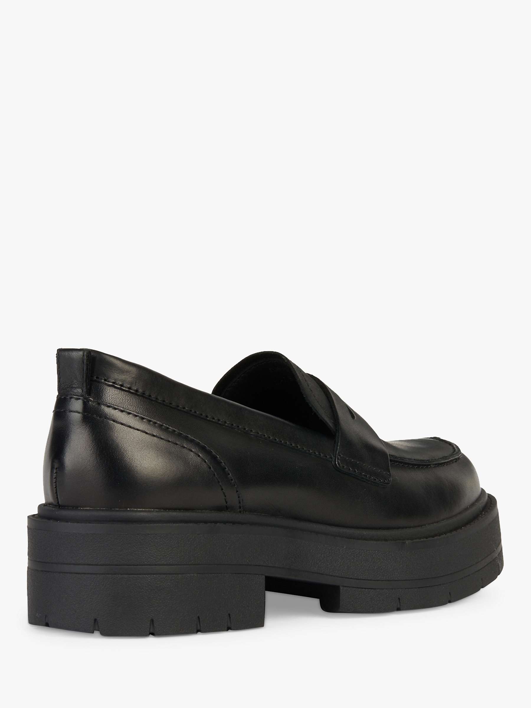 Buy Geox D Spherica EC7 Leather Loafers, Black Online at johnlewis.com