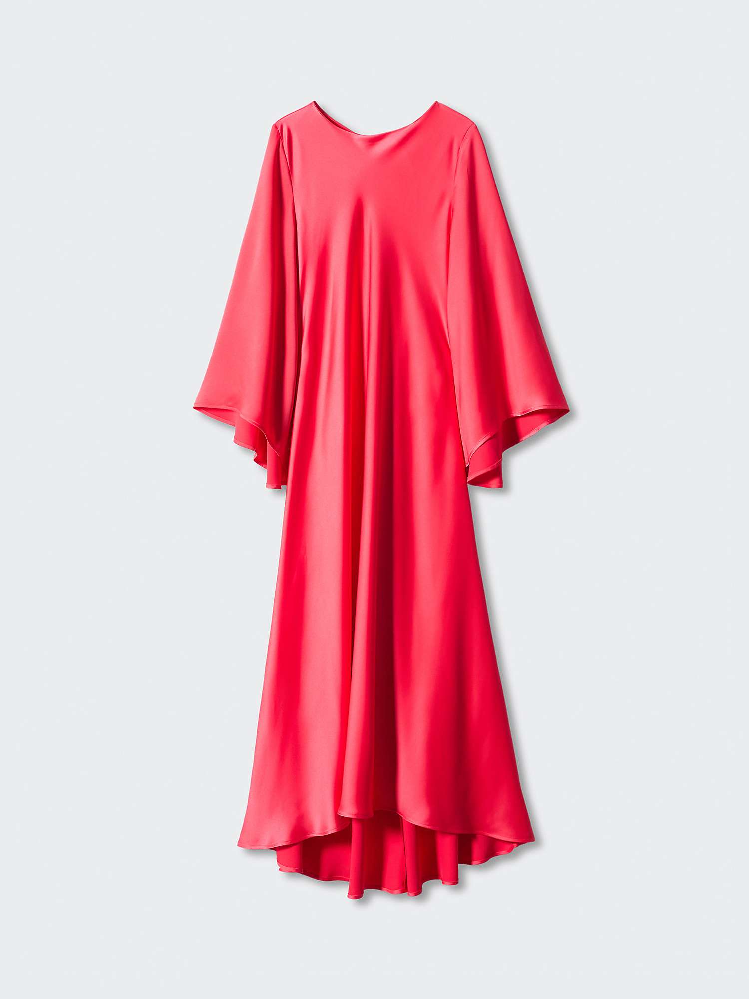 Mango Rosa Satin Midi Dress, Bright Red at John Lewis & Partners