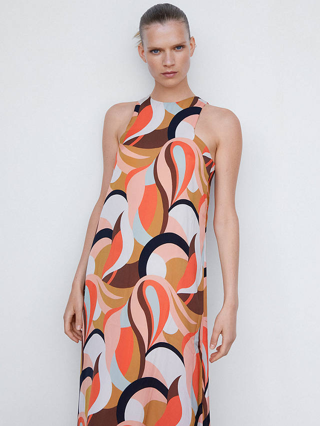 Mango Pepa Abstract Maxi Dress, Multi at John Lewis & Partners