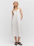 Mango Bretzel Midi Slip Dress, White