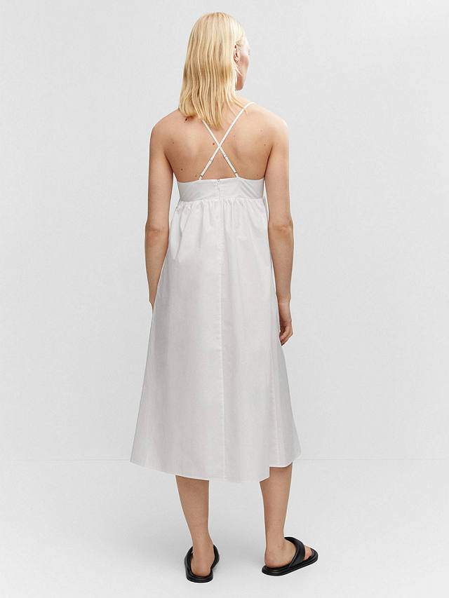 Mango Bretzel Midi Slip Dress, White