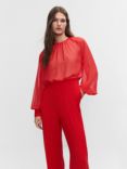 Mango Miller Tailored Jumpsuit, Bright Red