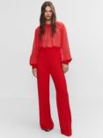 Mango Miller Tailored Jumpsuit, Bright Red