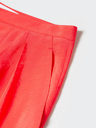 Mango Tropez High Rise Wide Leg Trousers, Red