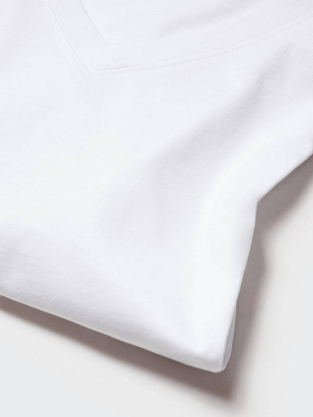 Mango Chalapi V-Neck T-Shirt, White