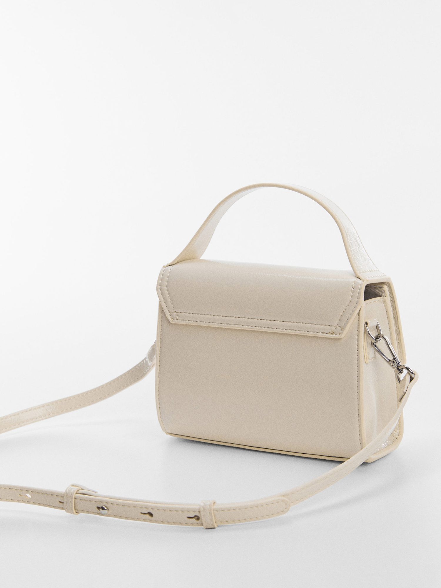 Mango Helena Cross Body Bag, Natural White at John Lewis & Partners