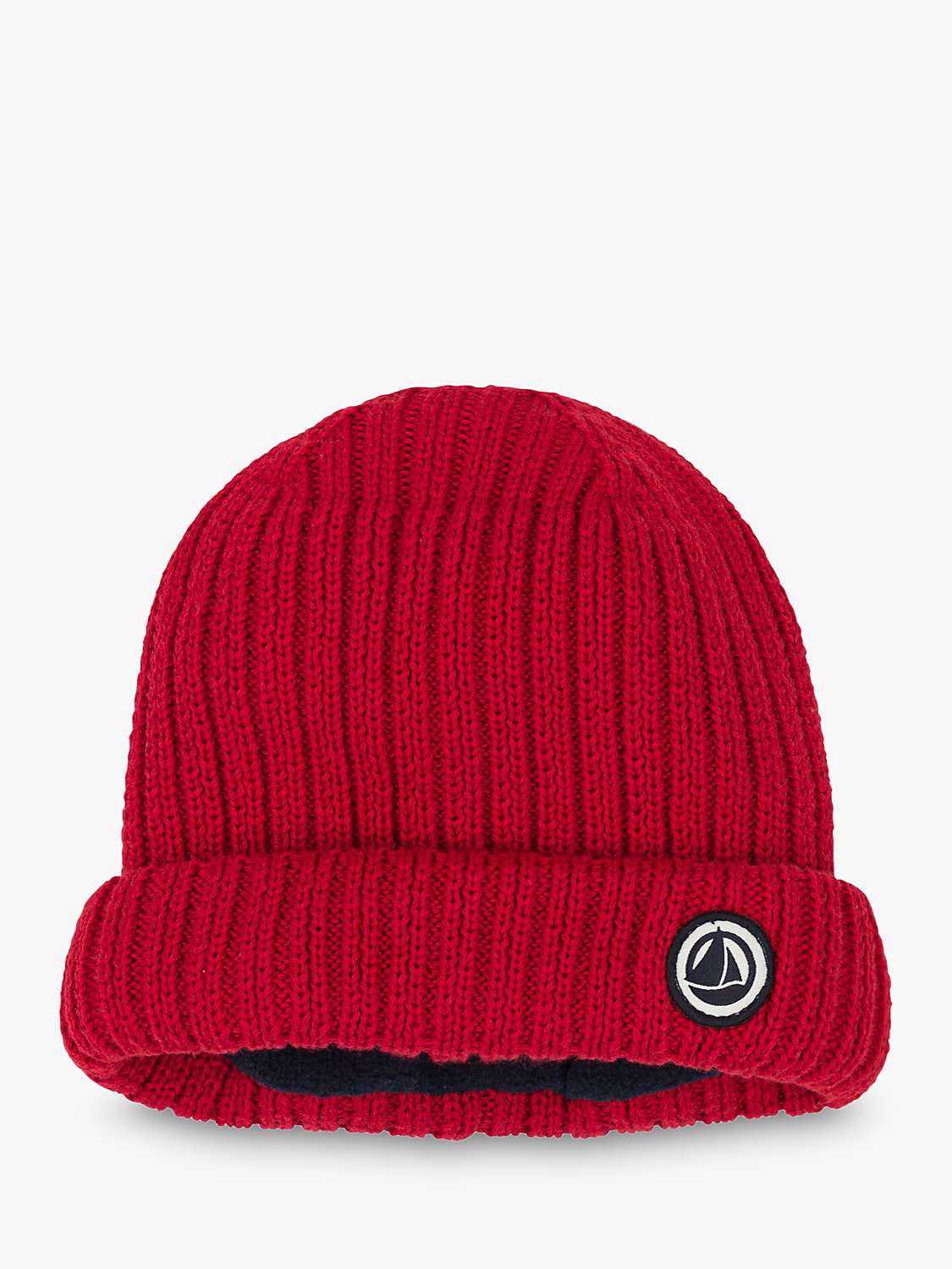 Buy Petit Bateau Baby Fleece Lined Knitted Hat Online at johnlewis.com