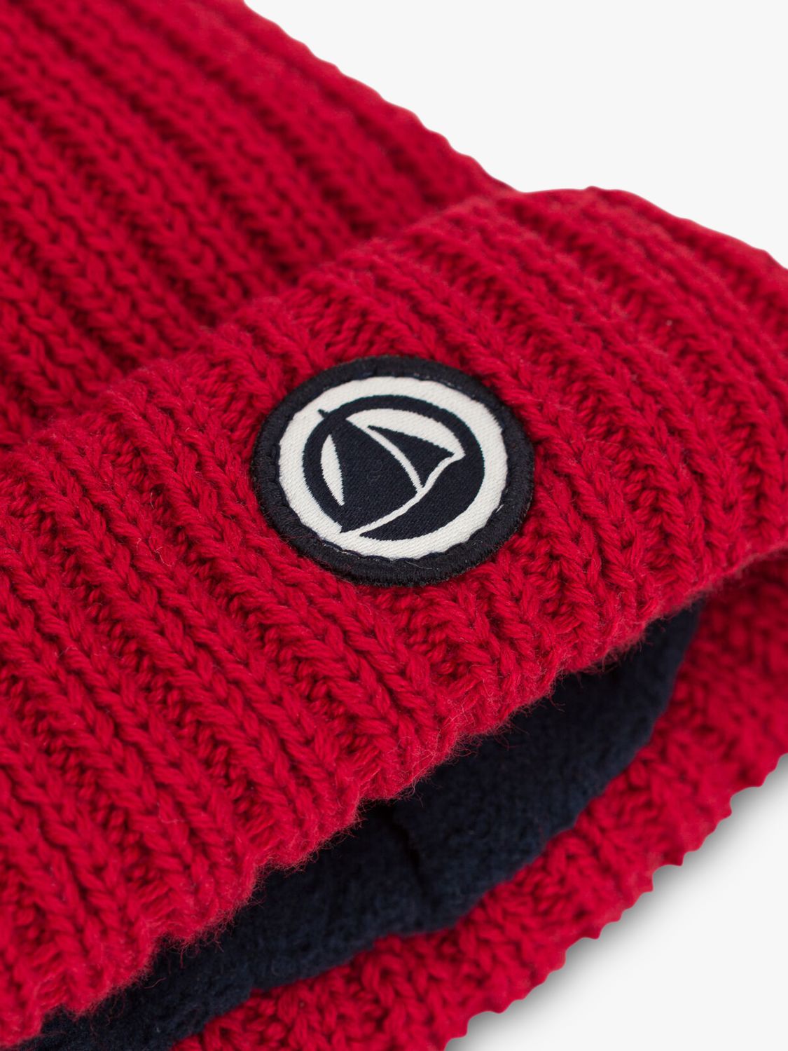 Buy Petit Bateau Baby Fleece Lined Knitted Hat Online at johnlewis.com