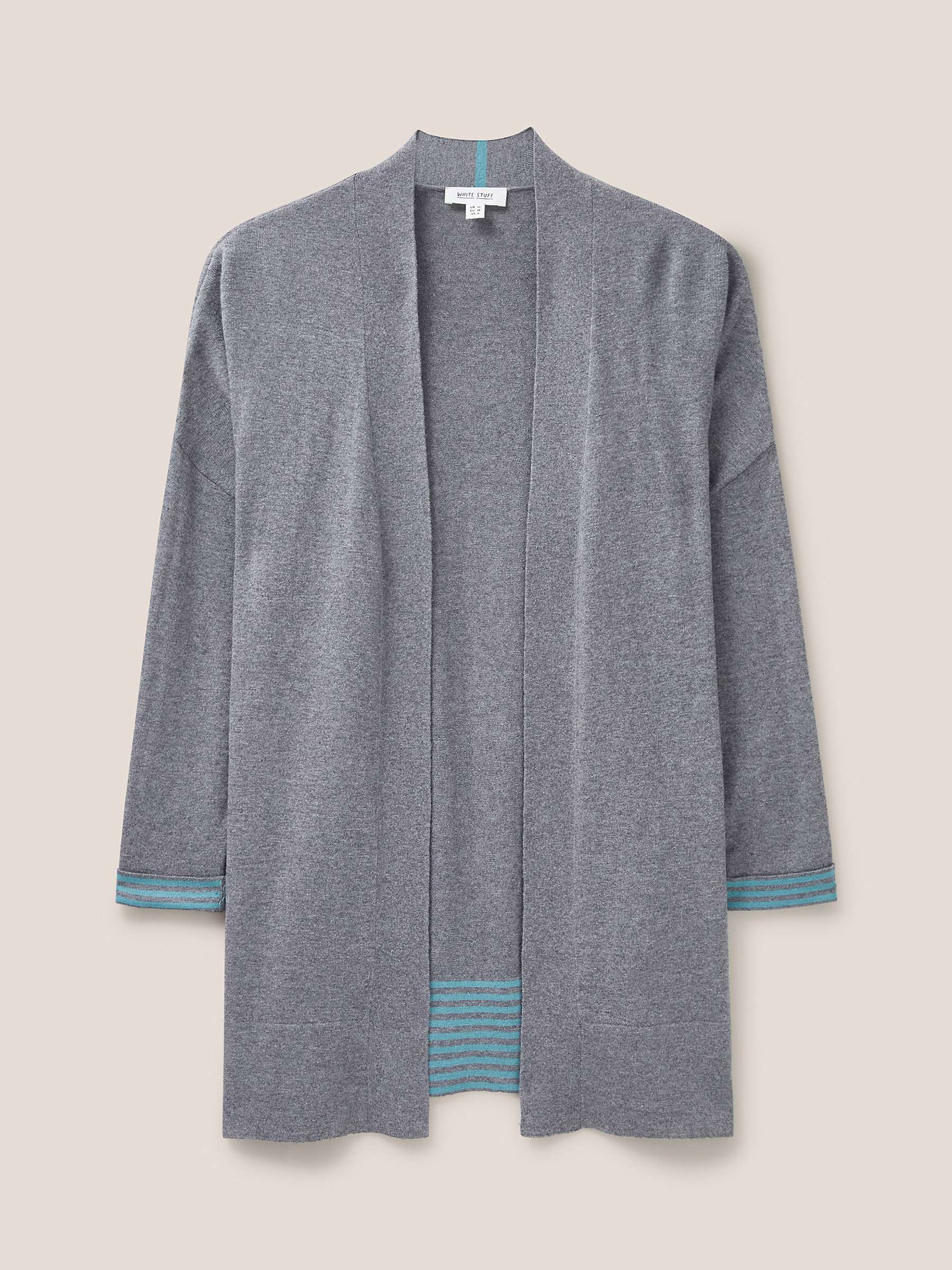 Buy White Stuff Laura Wool and Cotton Blend Cardigan, Grey Marl Online at johnlewis.com